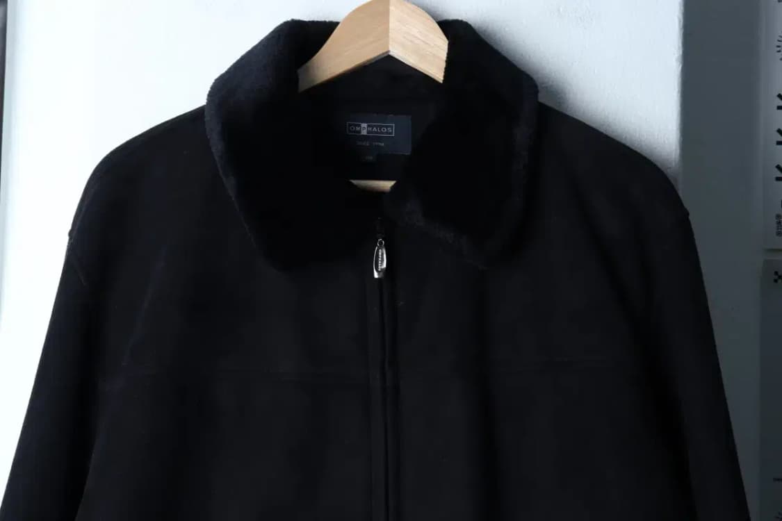 (L-XL) 옴파로스 집업 바람막이 점퍼자켓 무스탕 스웨이드-16F16 상품이미지3