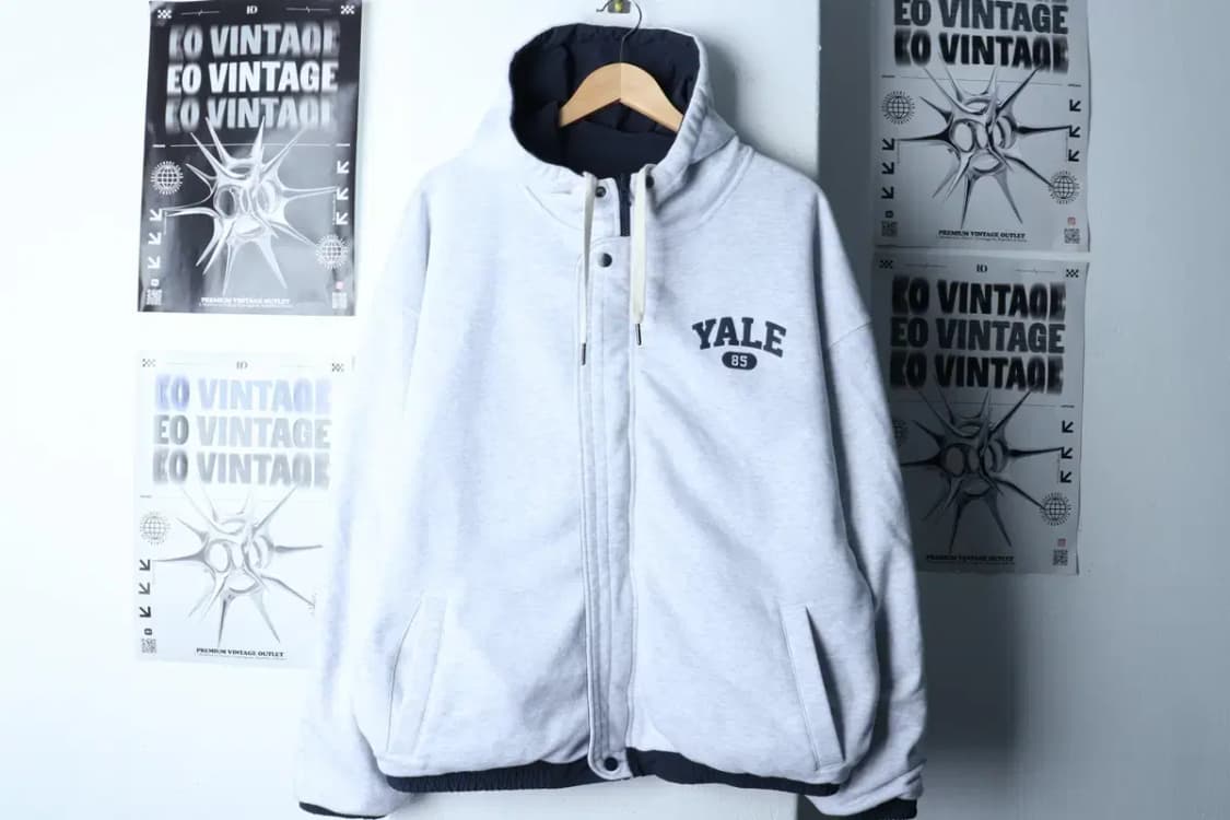 (XL-2XL) 예일 집업 바람막이 점퍼자켓 리버시블 멜란지-16F18 상품이미지3