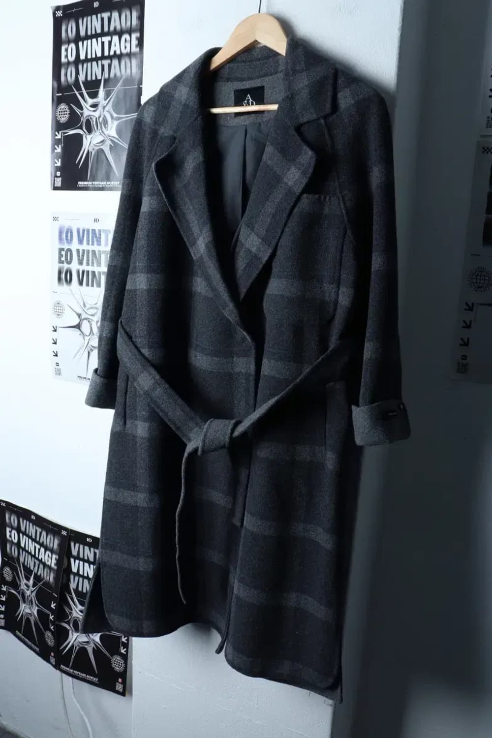 W(M) 에이앤디 코트자켓 핸드메이드 체크 그레이 울-16F1A 상품이미지1