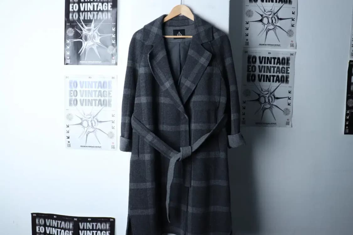 W(M) 에이앤디 코트자켓 핸드메이드 체크 그레이 울-16F1A 상품이미지2