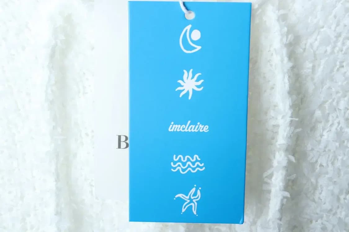 W(F) 아이엠클레어 니트 새상품 루즈핏 부클 카라 화이트-16F1C 상품이미지5