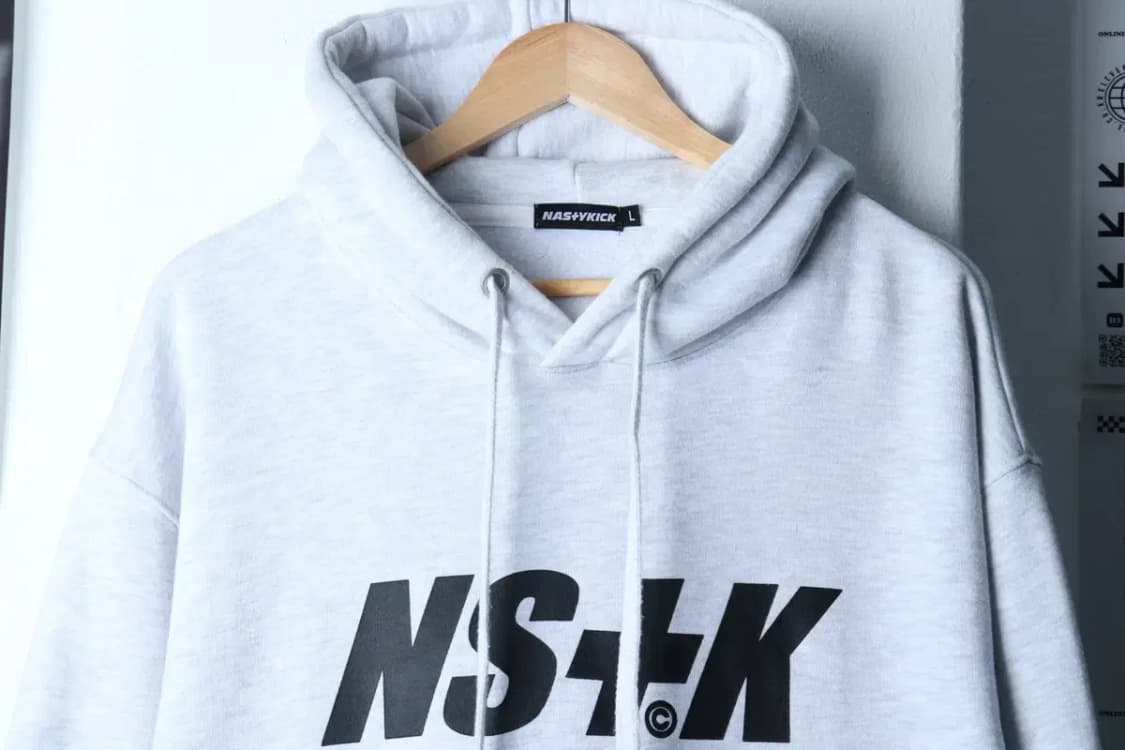 (L-XL) 네스티킥 후드티셔츠 루즈핏 빅로고 멜란지 기모-16F20 상품이미지3