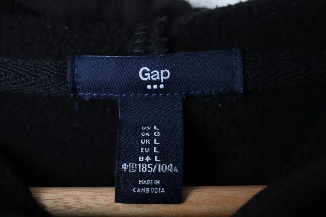 (L-XL) 갭 후드티셔츠 빅로고 블랙 Y2K 기모-16F21 상품이미지6