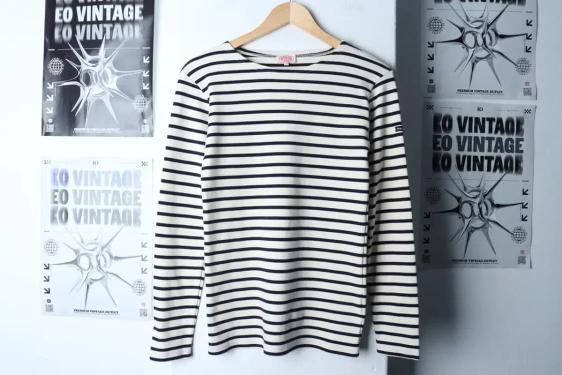 W(XS) 아머럭스 긴팔티셔츠 스트라이프 아이보리 올드스쿨-16F22 상품이미지2