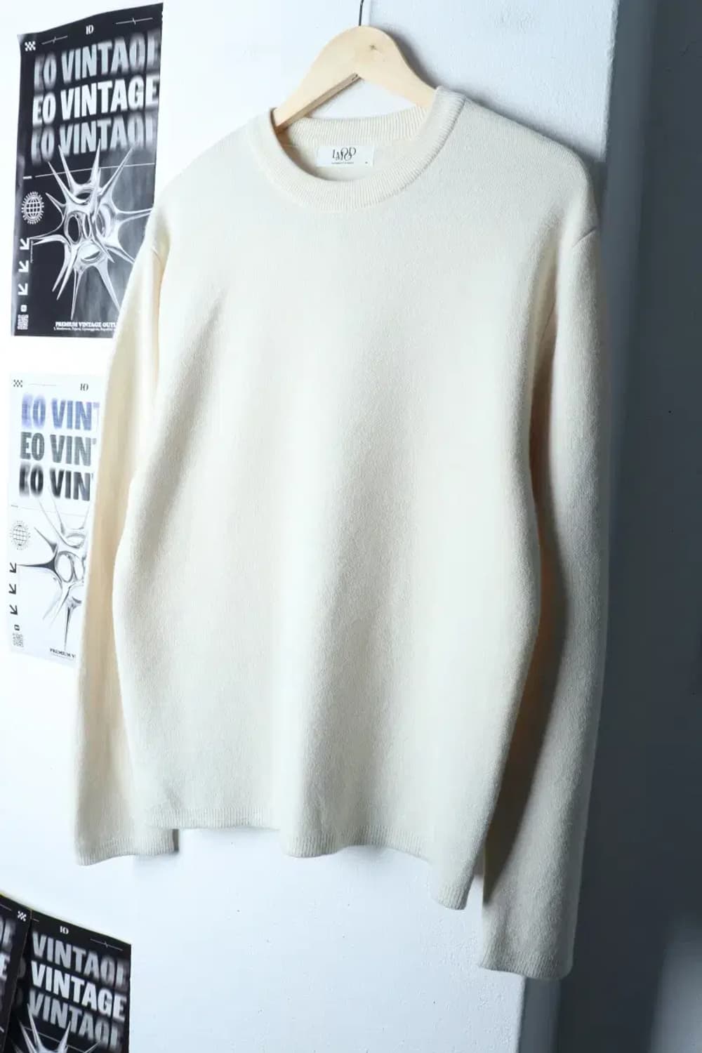 (M) 엘무드 니트 캐시나일론 무지 아이보리-16F24 상품이미지1