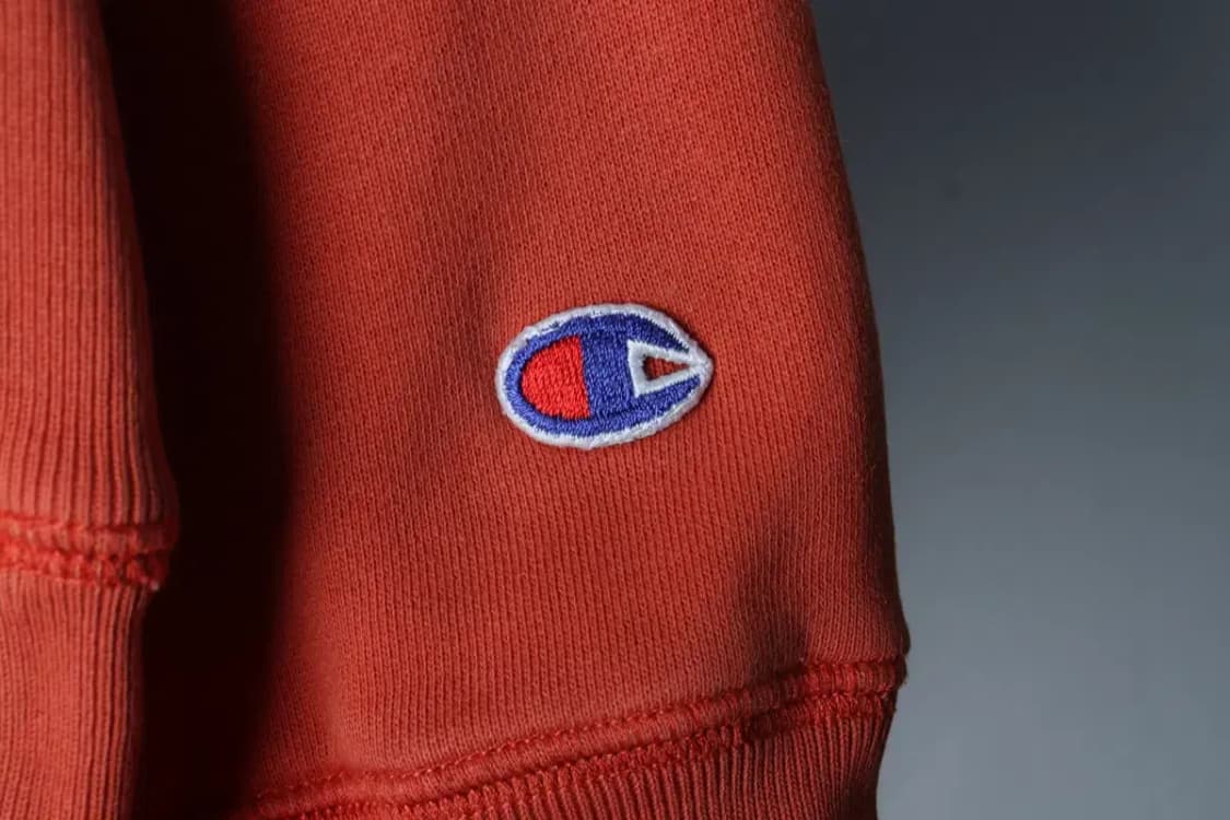 (L) 챔피온 맨투맨 티셔츠 스몰로고 오렌지 일본판 올드스쿨-16F26 상품이미지6