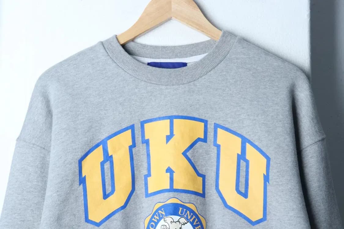 (M-L) 브랜드빈티지 맨투맨 티셔츠 빅로고 그레이 기모-16F28 상품이미지3