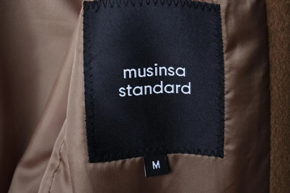 (M) 무신사 스탠다드 코트자켓 싱글 브라운 울 카멜 따뜻-16F2E 상품이미지5