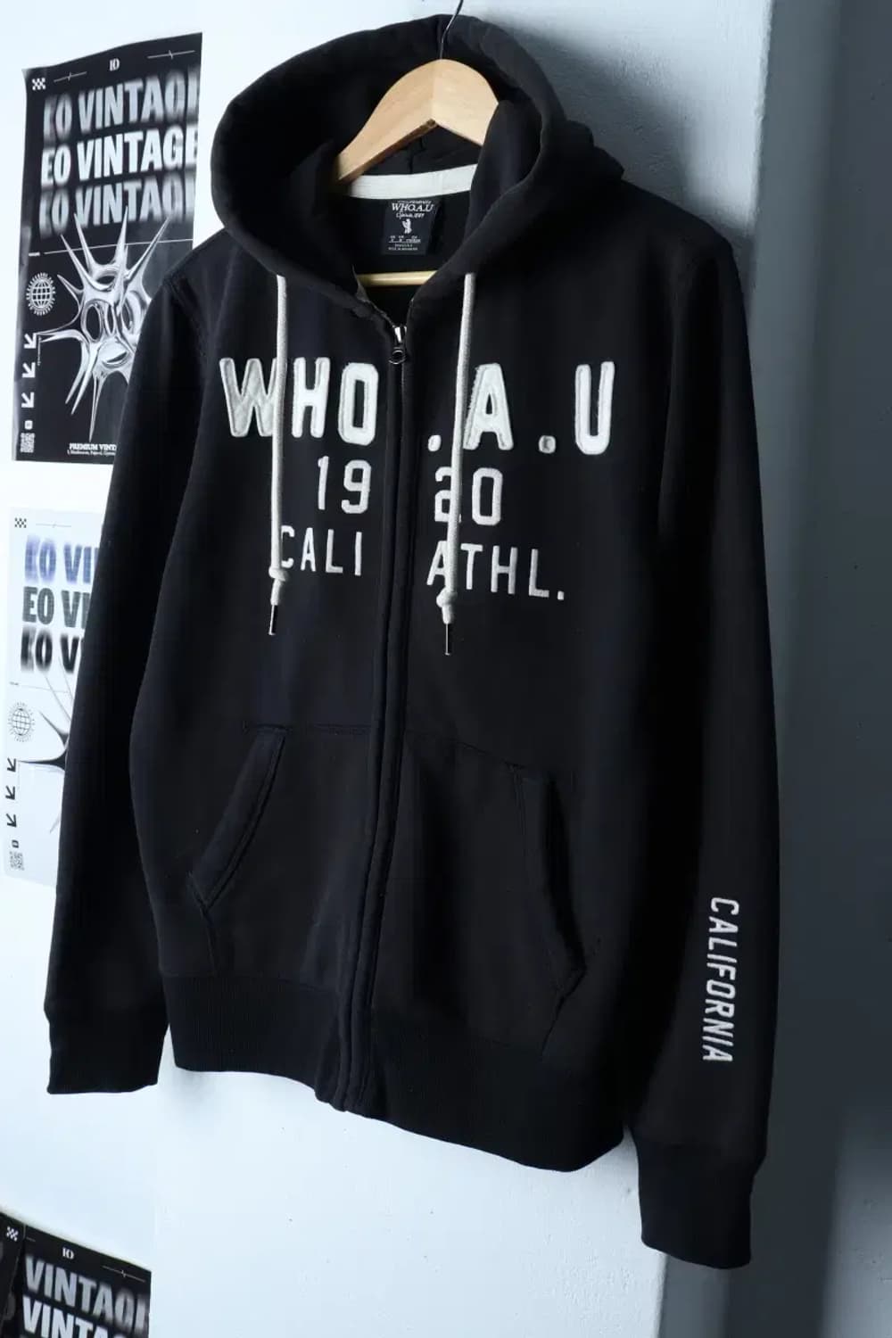 (M-L) 후아유 후드집업 빅로고 Y2K 기모 헤비 트렌드-16F30 상품이미지1