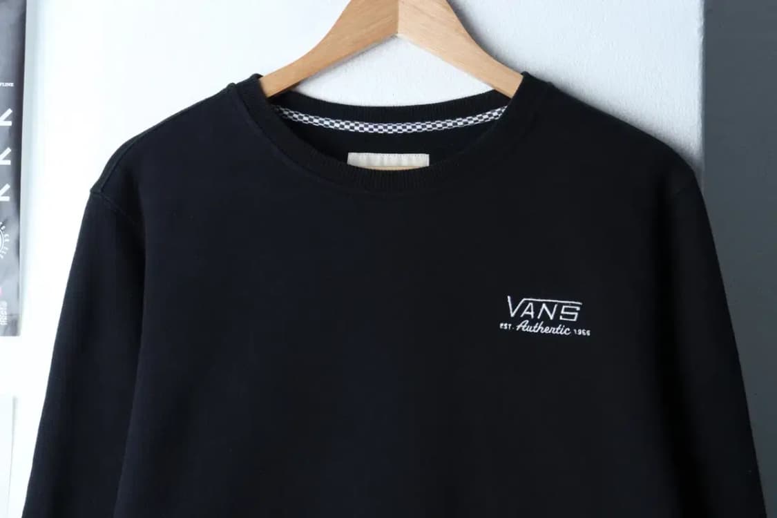 (S-M) 반스 맨투맨 티셔츠 스케이트보드 블랙 기모-16F6F 상품이미지3