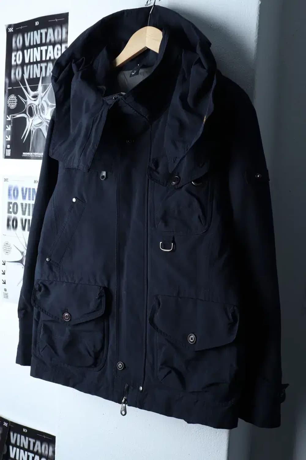 (L-XL) 시리즈 집업 바람막이 점퍼자켓 네이비 테크웨어-16F75 상품이미지1