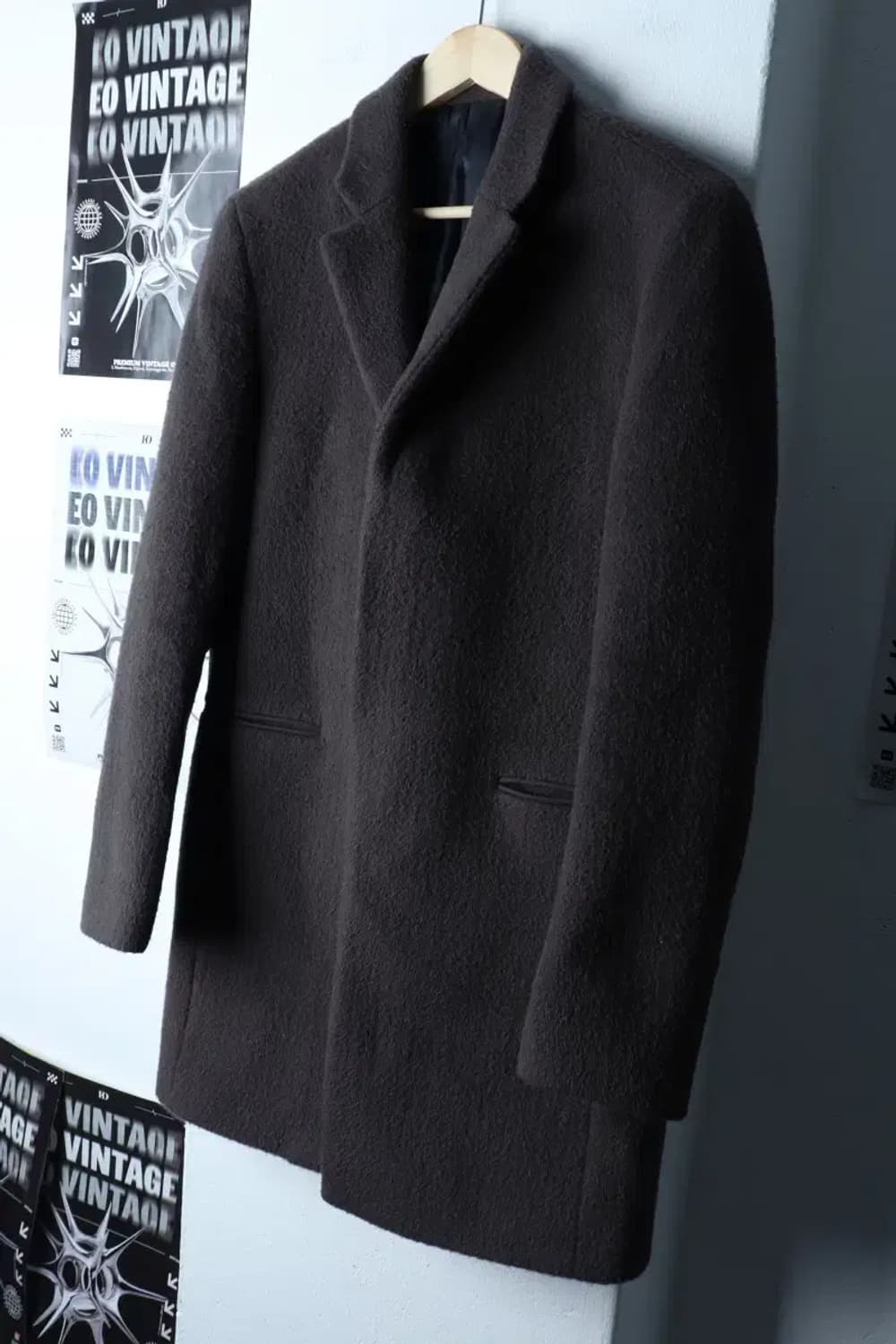 (L) 시스템 코트자켓 한섬 싱글 브라운 라마-16F77 상품이미지1