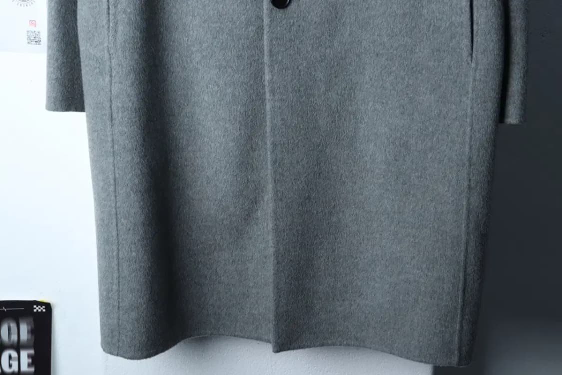 (L-XL) 헤지스 코트자켓 핸드메이드 싱글 캐시미어 그레이-16F7A 상품이미지4