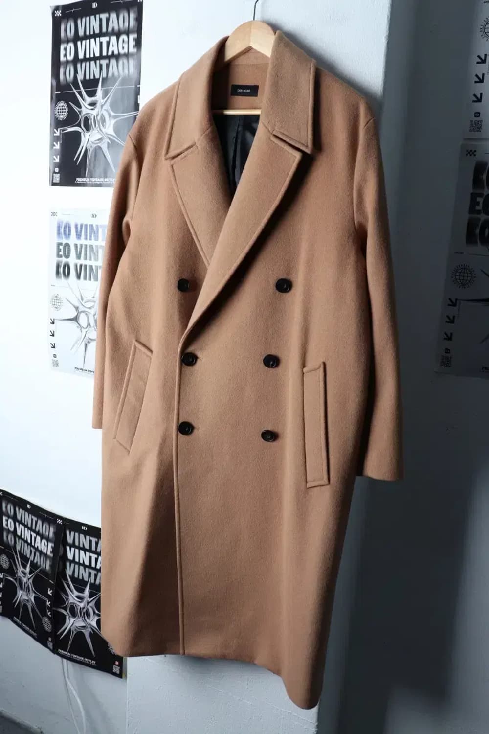 (M-L) 브랜드빈티지 코트자켓 더블 베이지 울-16F7B 상품이미지1