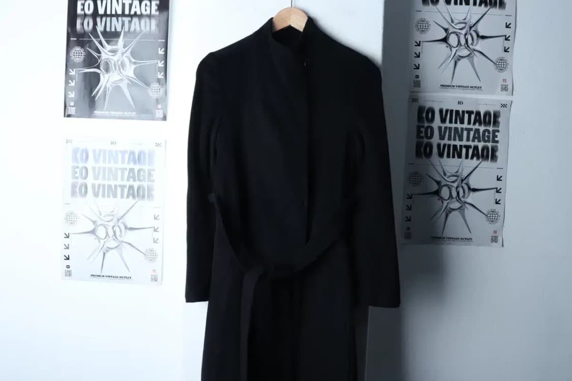 W(S) 브랜드빈티지 코트자켓 블랙 캐시미어 100-16F7D 상품이미지2