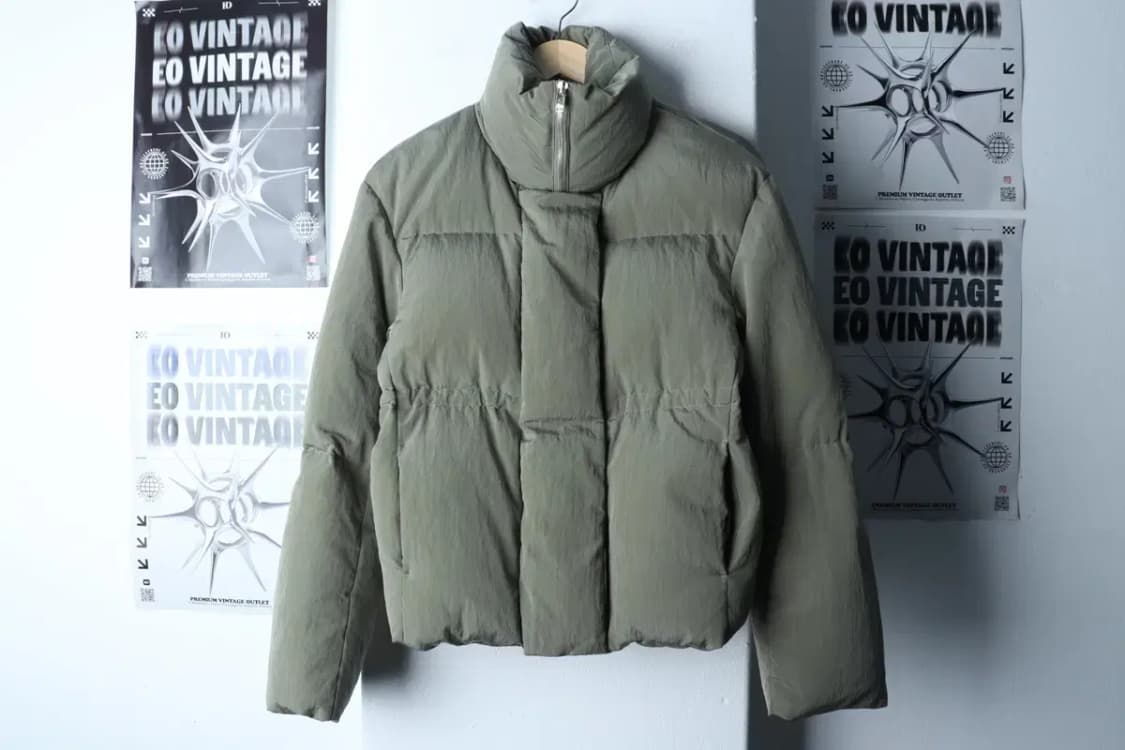 W(S) 모한 패딩 점퍼자켓 구스다운 그린 올드스쿨-16F81 상품이미지2