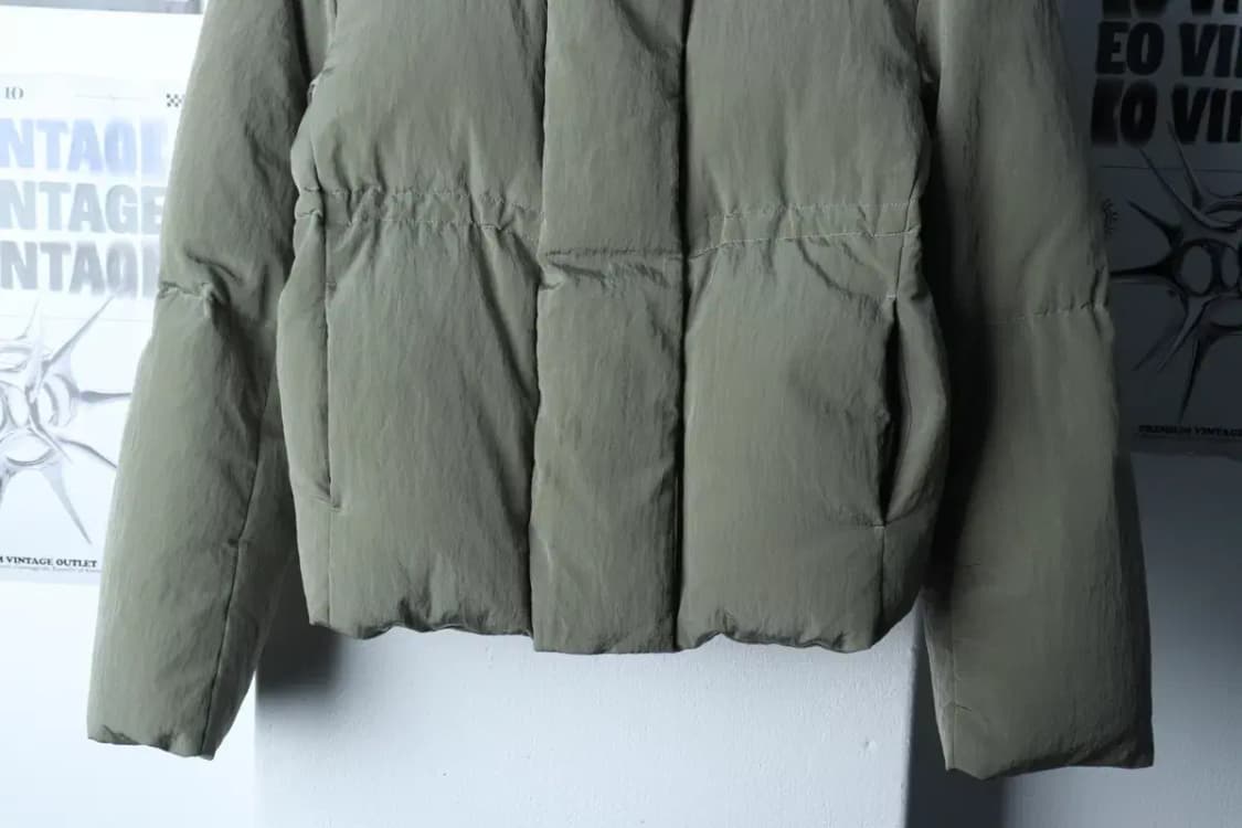 W(S) 모한 패딩 점퍼자켓 구스다운 그린 올드스쿨-16F81 상품이미지4