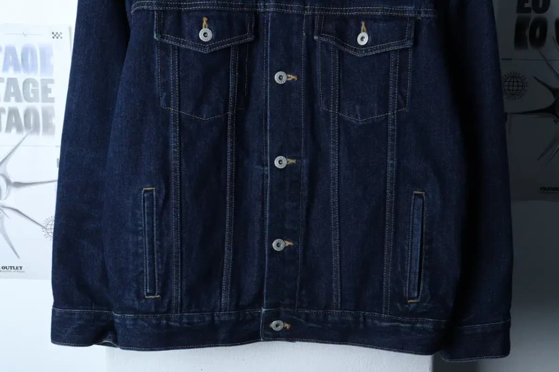 (M) 비바스튜디오 집업 바람막이 점퍼자켓 트러커 데님 청-16F82 상품이미지4