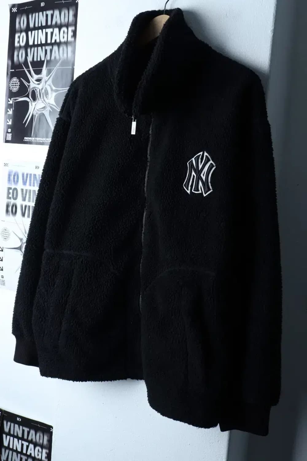 (XL-2XL) MLB 엠엘비 집업 바람막이 점퍼자켓 후리스-16F84 상품이미지1