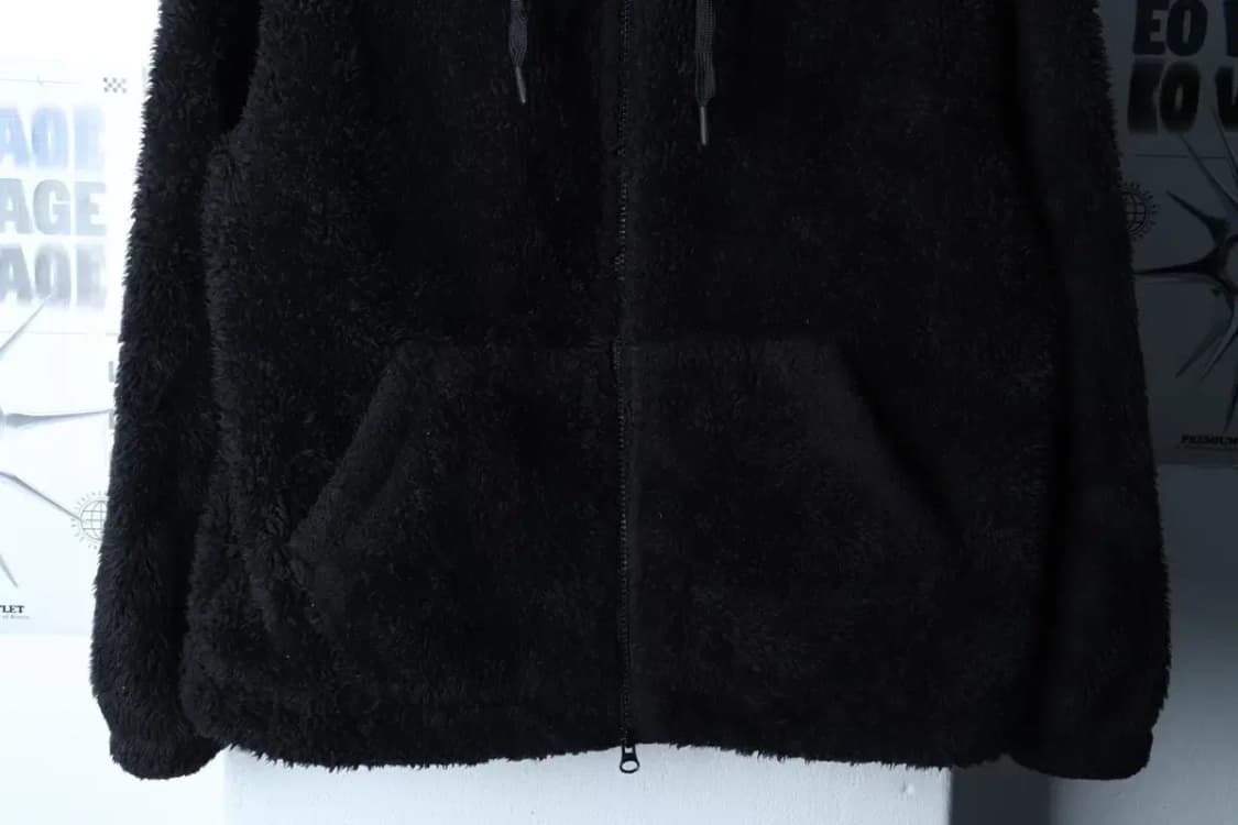 (XS) 널디 집업 바람막이 점퍼자켓 후리스 플리스 블랙-16F86 상품이미지4