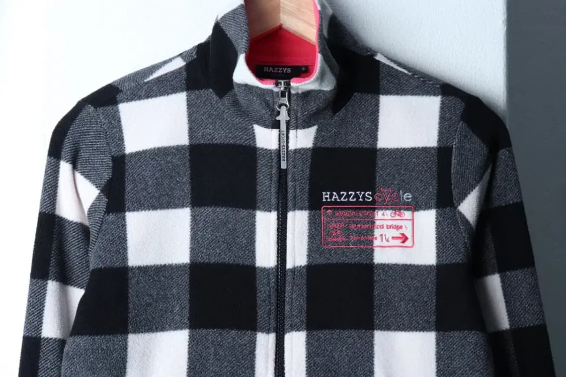 W(S) 헤지스 집업 바람막이 점퍼자켓 후리스 플리스 체크-16F8A 상품이미지3