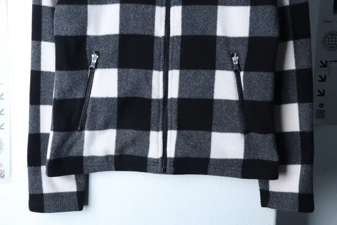 W(S) 헤지스 집업 바람막이 점퍼자켓 후리스 플리스 체크-16F8A 상품이미지4