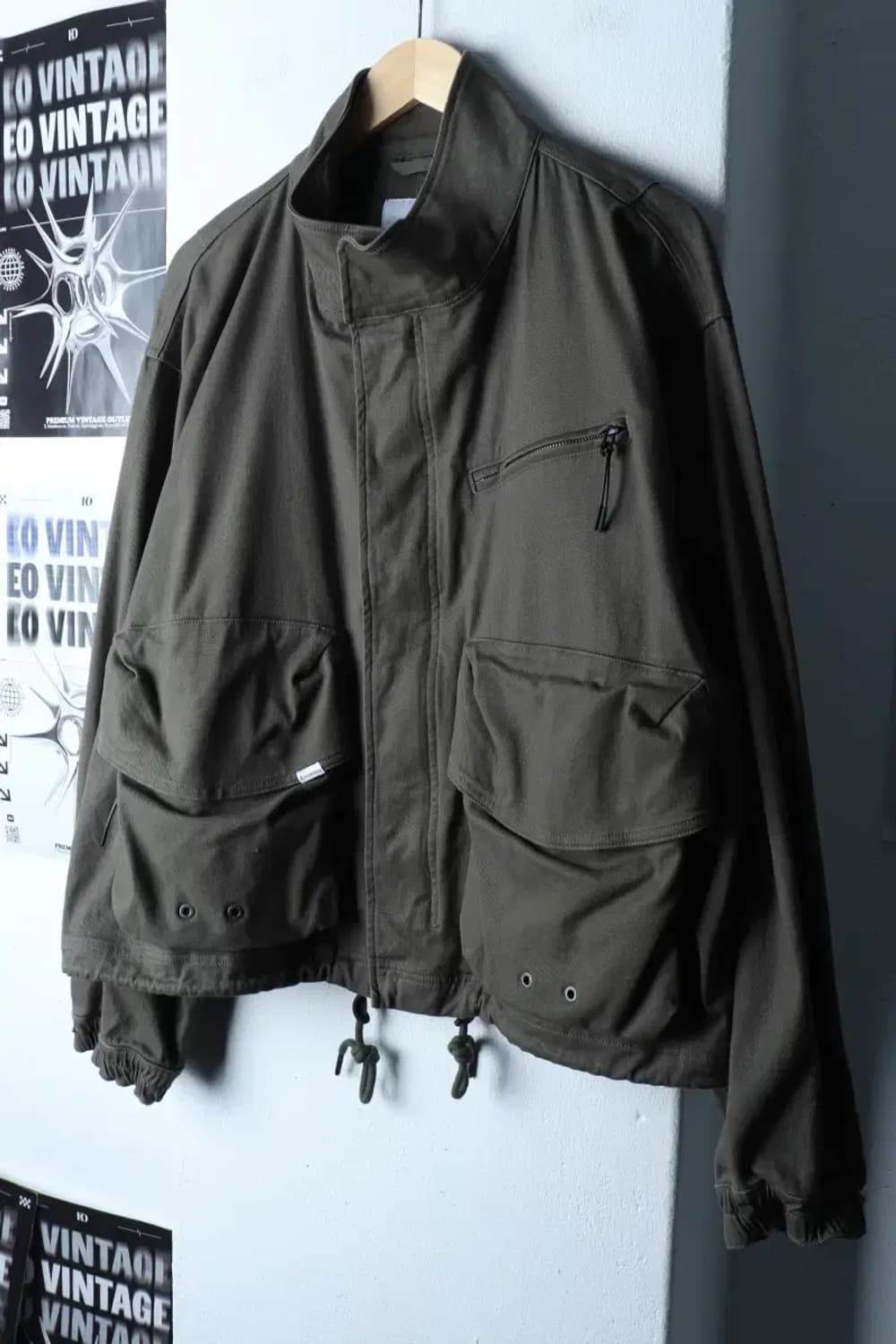 (L-XL) 커버낫 집업 바람막이 점퍼자켓 봄버 카키 아메카지-16F93 상품이미지1