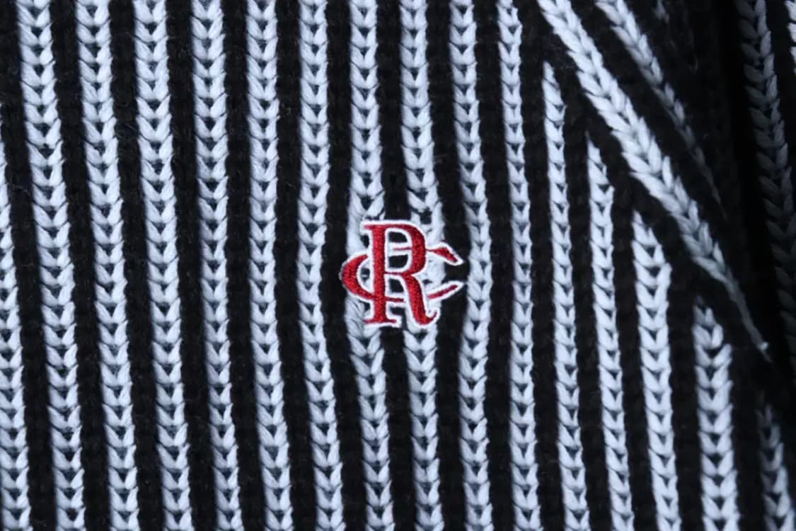 (S-L) 로맨틱크라운 니트 루즈핏 스트라이프 블랙 올드스쿨-16FD6 상품이미지5