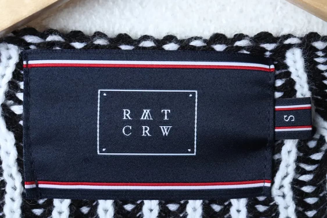 (S-L) 로맨틱크라운 니트 루즈핏 스트라이프 블랙 올드스쿨-16FD6 상품이미지6