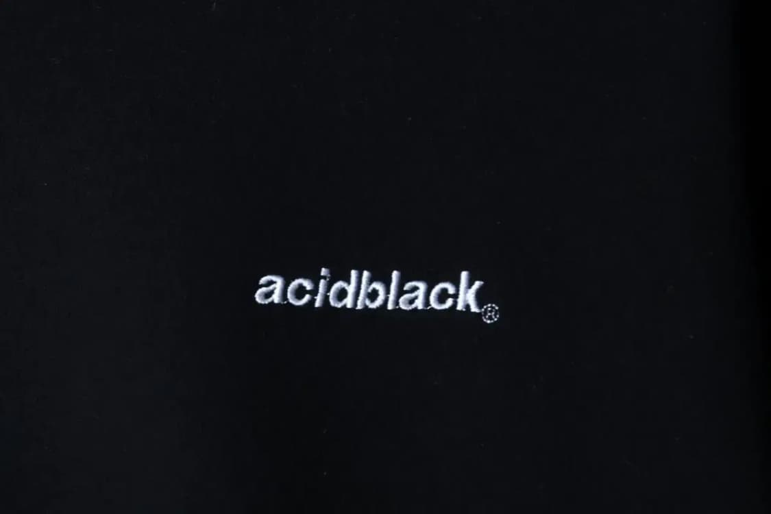 (M-L) 애시드블랙 맨투맨 티셔츠 스몰로고 블랙 올드스쿨-16FD7 상품이미지5