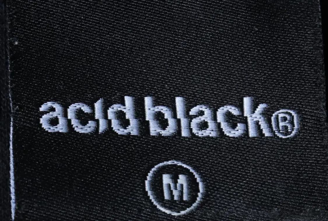 (M-L) 애시드블랙 맨투맨 티셔츠 스몰로고 블랙 올드스쿨-16FD7 상품이미지6