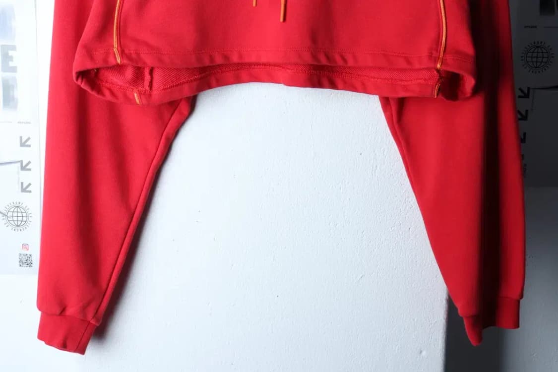 W(XS-S) 조던 후드티셔츠 레드 크롭 올드스쿨 풀오버-16FD8 상품이미지4