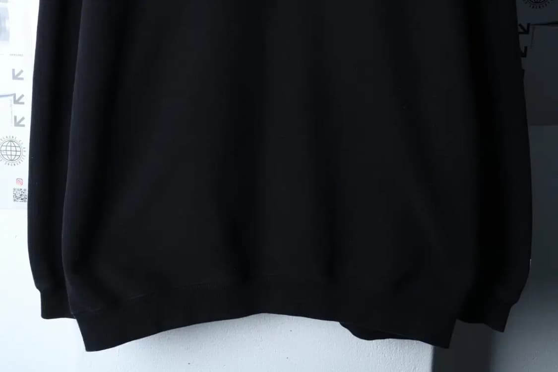 (XL-2XL) 미니멀프로젝트 맨투맨 티셔츠 무지 블랙 기모-16FDA 상품이미지4