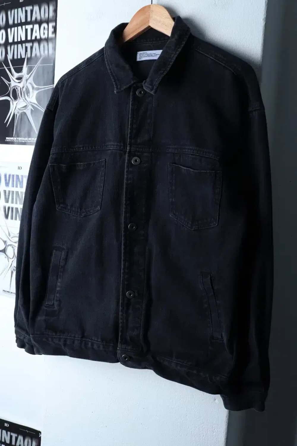 (L-XL) 파르티멘토 집업 바람막이 점퍼자켓 데님 흑청-16FDE 상품이미지1