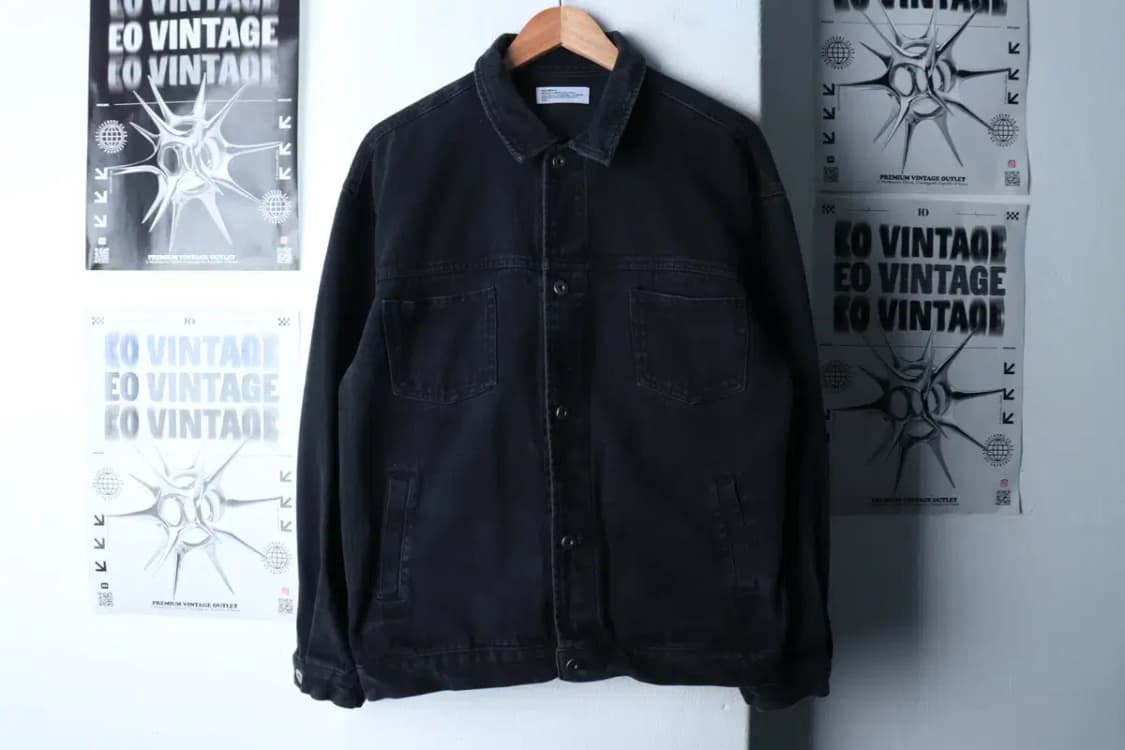 (L-XL) 파르티멘토 집업 바람막이 점퍼자켓 데님 흑청-16FDE 상품이미지2