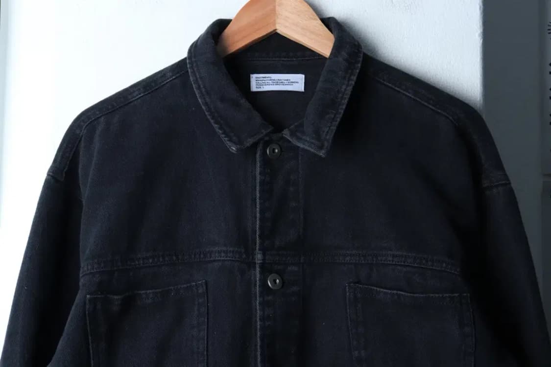 (L-XL) 파르티멘토 집업 바람막이 점퍼자켓 데님 흑청-16FDE 상품이미지3