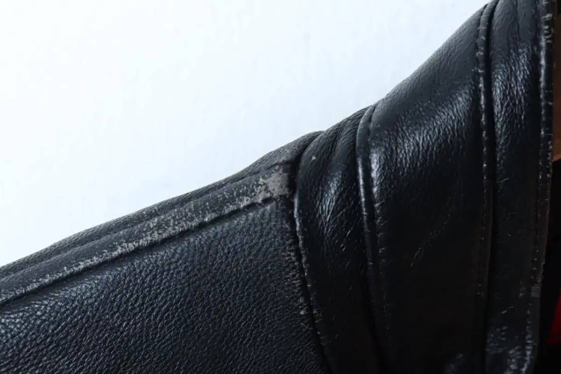 (L) 브랜드빈티지 집업 바람막이 점퍼자켓 사용감 레더 블랙-16FE1 상품이미지6