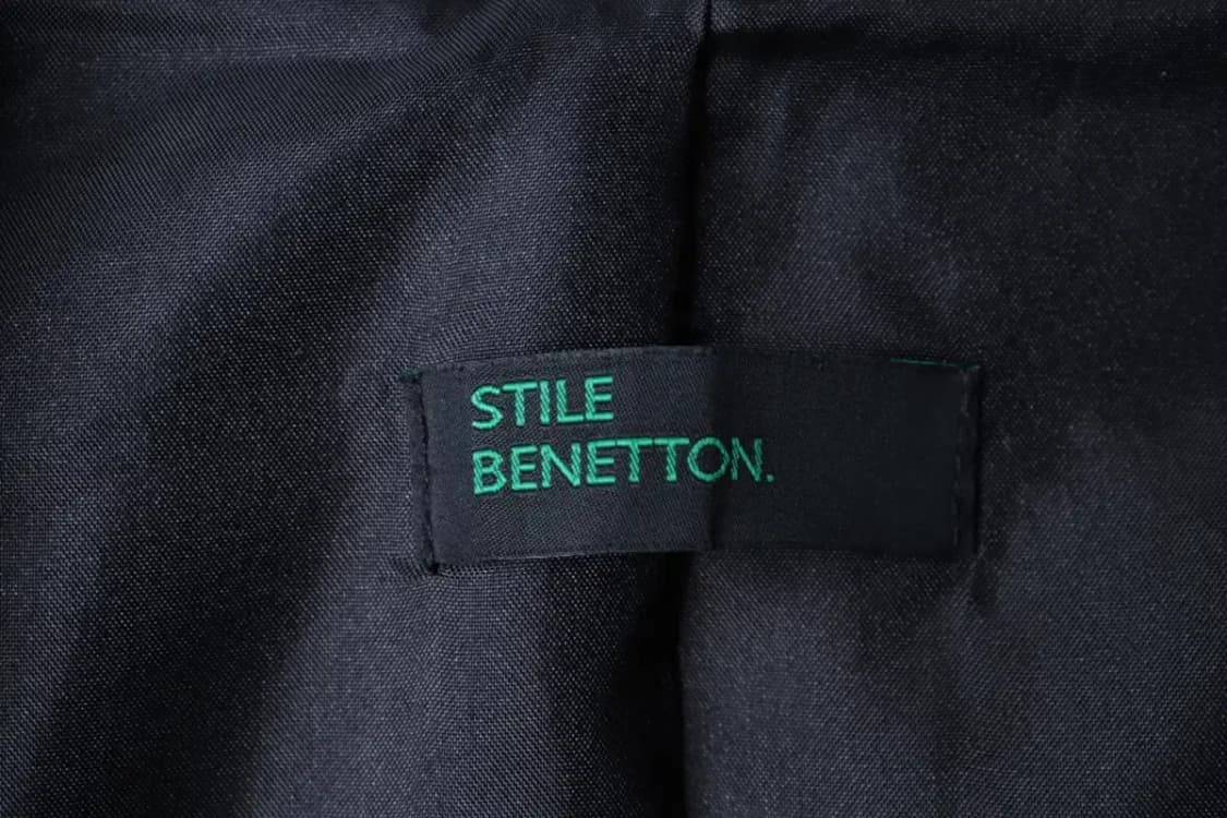 W(S-L) 베네통 집업 바람막이 점퍼자켓 레더 램스킨 블랙-16FE3 상품이미지5