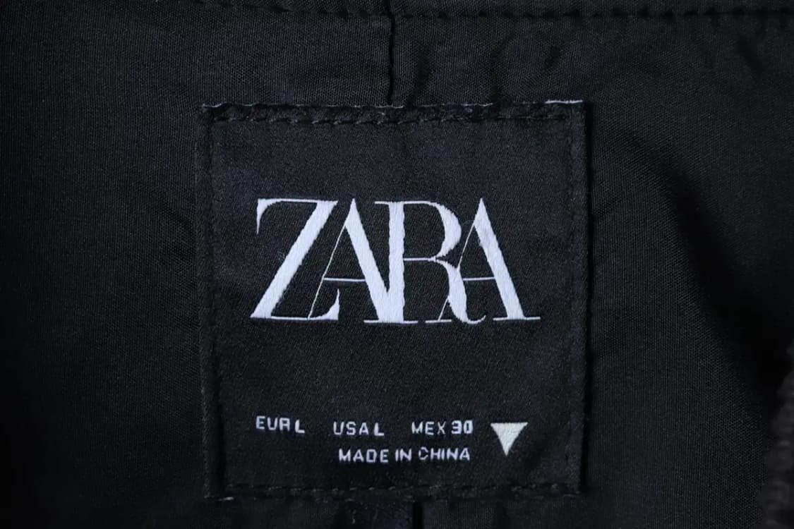 W(L-XL) 자라 집업 바람막이 점퍼자켓 레더 봄버 크롭-16FE4 상품이미지5