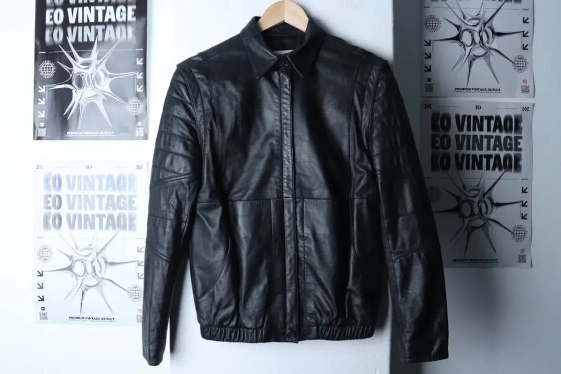 W(S-M) 톰보이 집업 바람막이 점퍼자켓 레더 램스킨 블랙-16FE5 상품이미지2