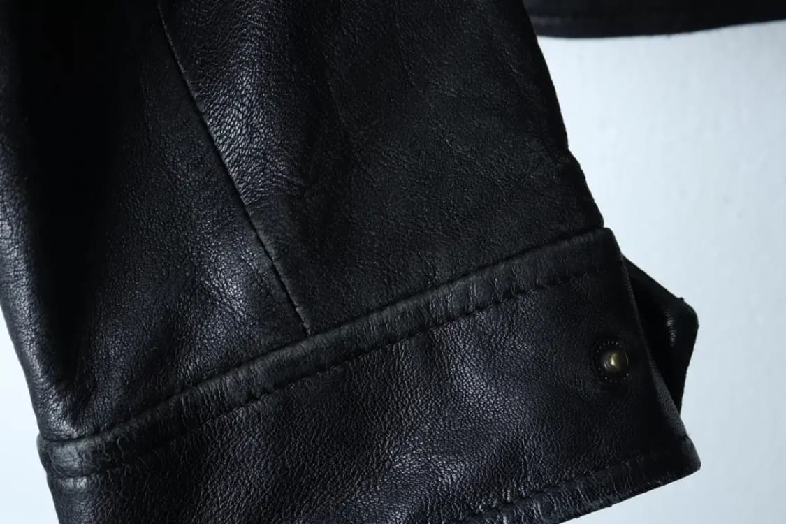 (XL) 엠비오 집업 바람막이 점퍼자켓 레더 블랙 잘익음-16FE6 상품이미지5