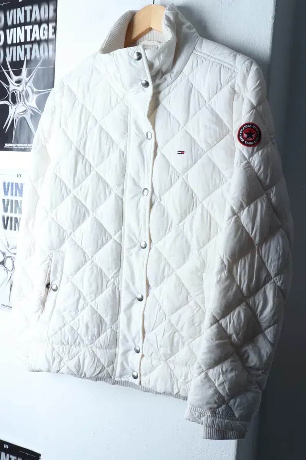 W(M) 타미힐피거 패딩 점퍼자켓 경량 퀄팅 화이트-16FEB 상품이미지1