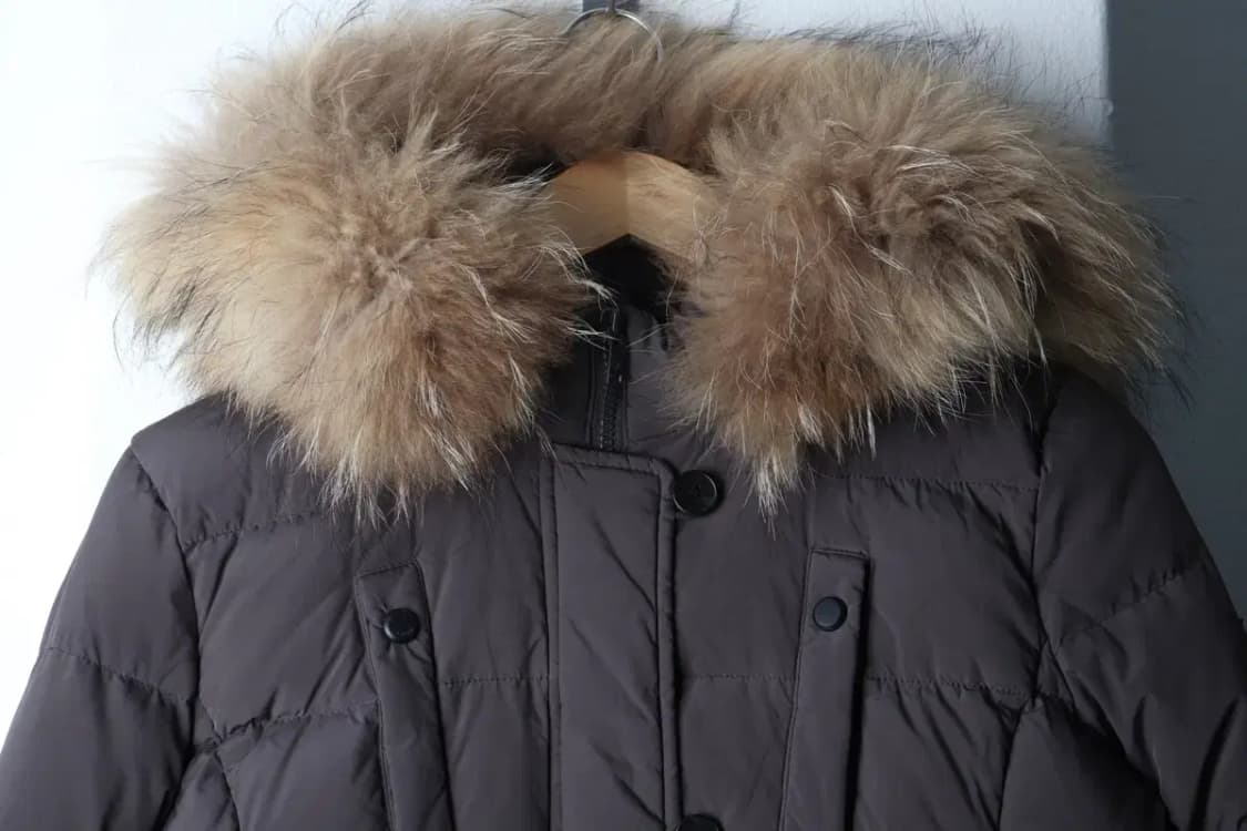 W(M-L) 게스 패딩 점퍼자켓 차콜 롱 퍼 구스다운-16FED 상품이미지3