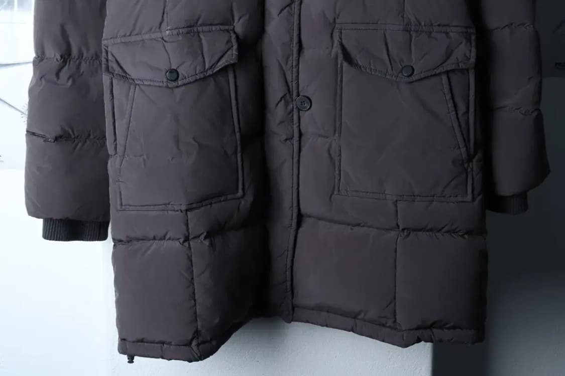 W(M-L) 게스 패딩 점퍼자켓 차콜 롱 퍼 구스다운-16FED 상품이미지4