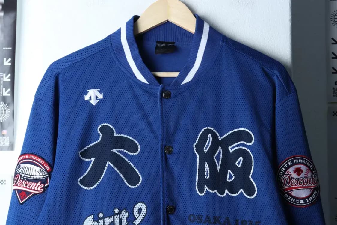 (XL) 데상트 집업 바람막이 점퍼자켓 야구 블루 매쉬 희귀-16FF6 상품이미지4