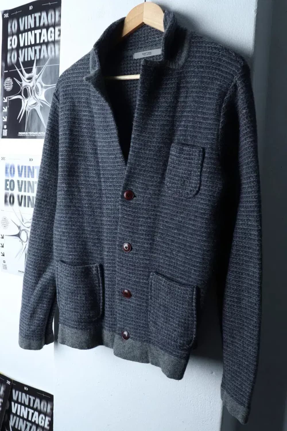 (M-L) 시리즈 니트 가디건 블루 울 놈코어-16FFB 상품이미지1