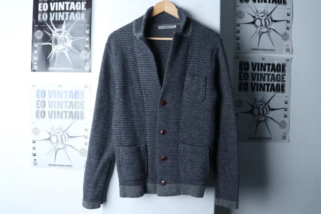 (M-L) 시리즈 니트 가디건 블루 울 놈코어-16FFB 상품이미지2