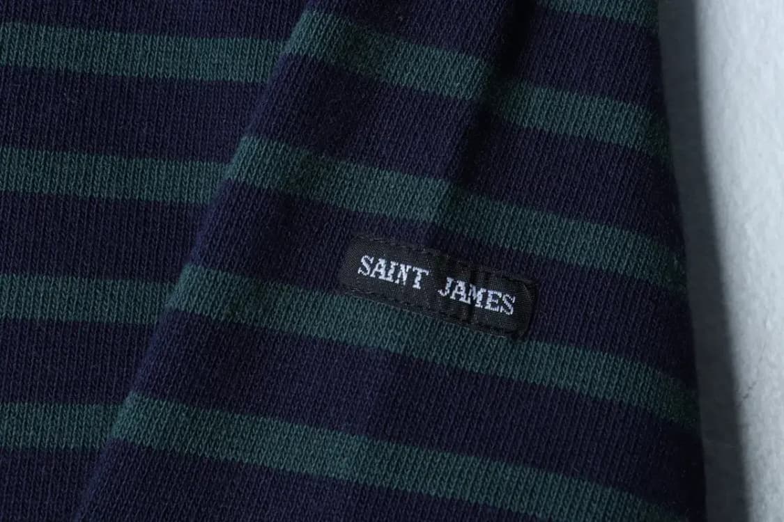 W(S) 세인트제임스 긴팔티셔츠 작은이염 스트라이프 그린-16FFE 상품이미지5