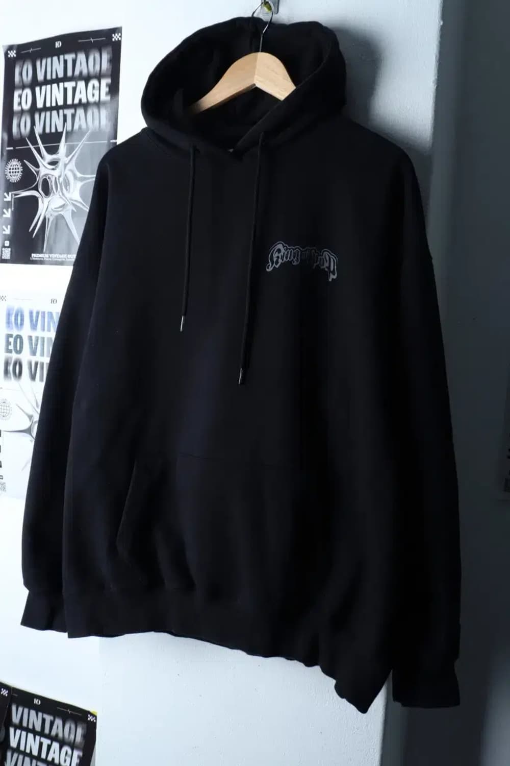 (L-XL) 스튜디오 후드티셔츠 백로고 블랙 올드스쿨-17001 상품이미지1