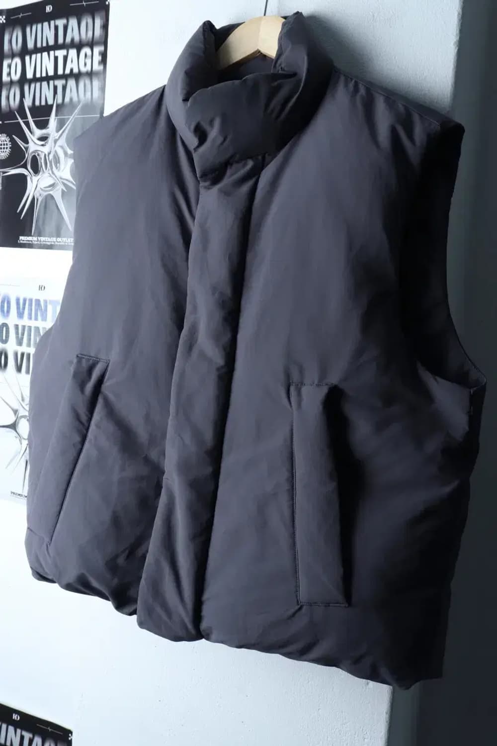 (M-L) 무신사 스탠다드 패딩 점퍼자켓 조끼 그레이 덕다운-17006 상품이미지1